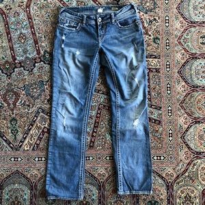 Silver Boot Cut Jeans